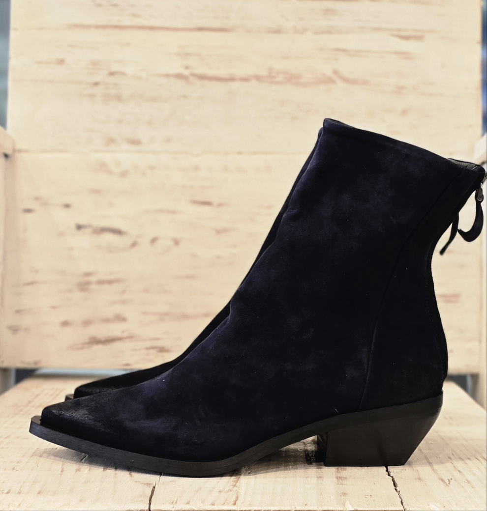 Texano zip dietro tacco basso