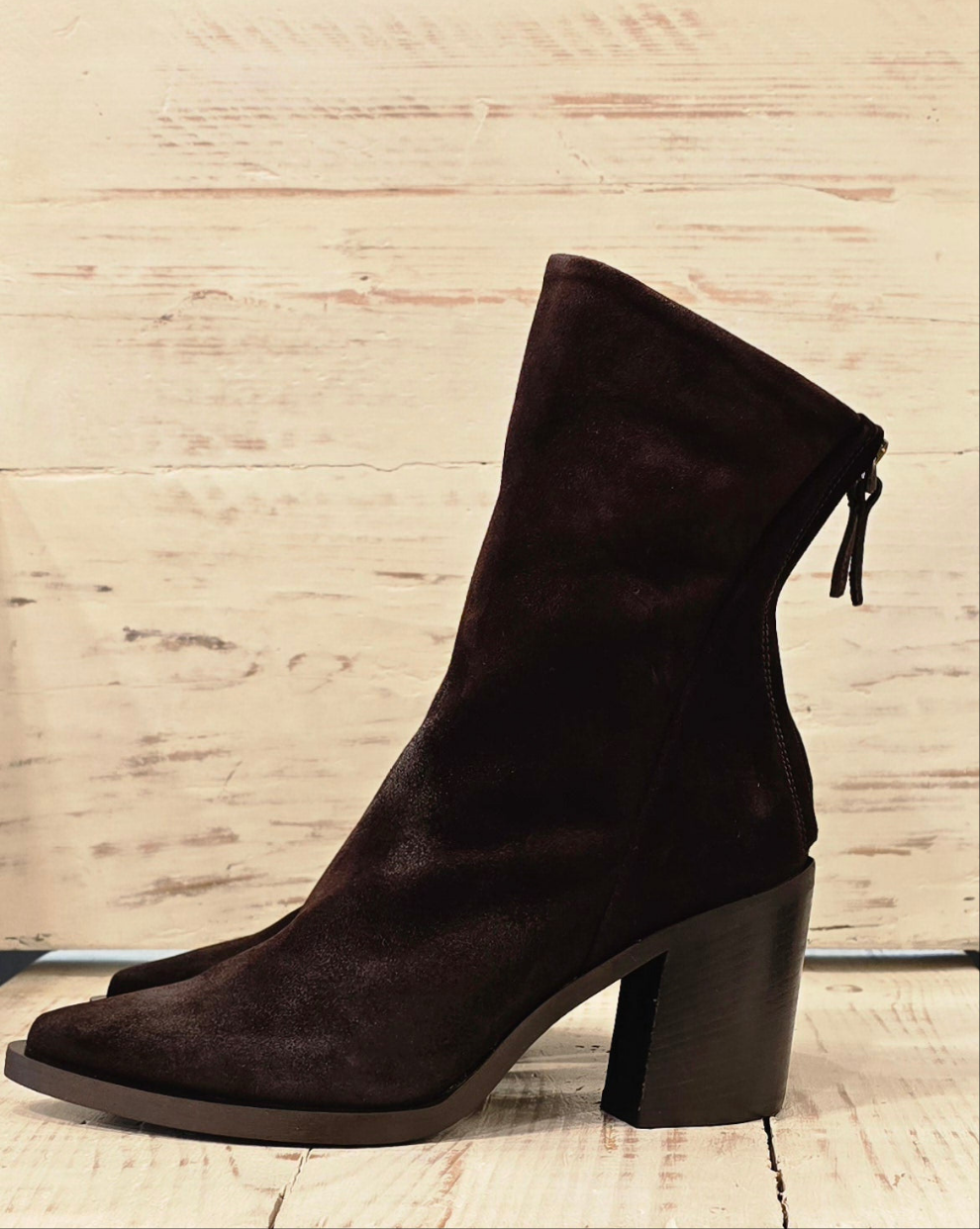 Texano zip dietro tacco alto